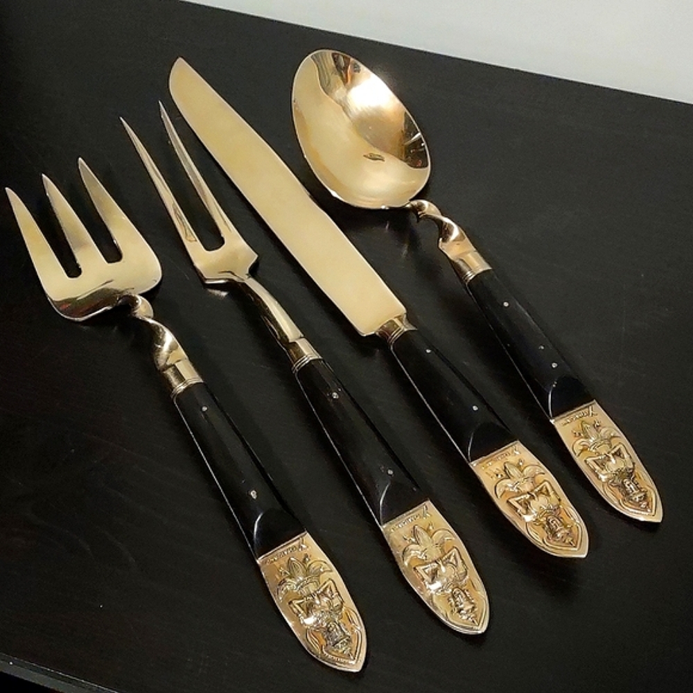 Thailand Siam Serving Utensils Bronze Brass
